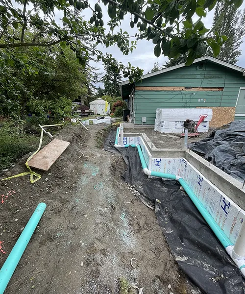 Excavation Foundation concrete in Edmonds 